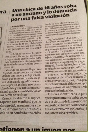 denuncia falsa violacion